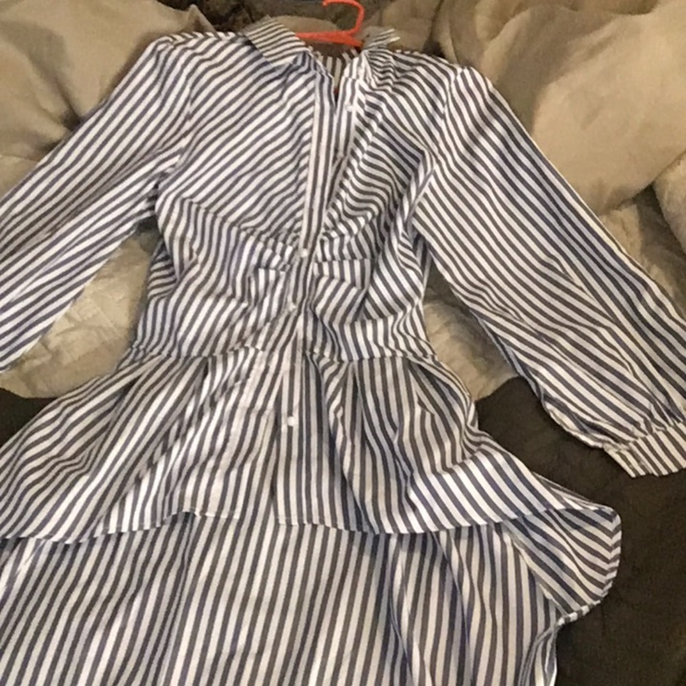 Stripe long casual shirt